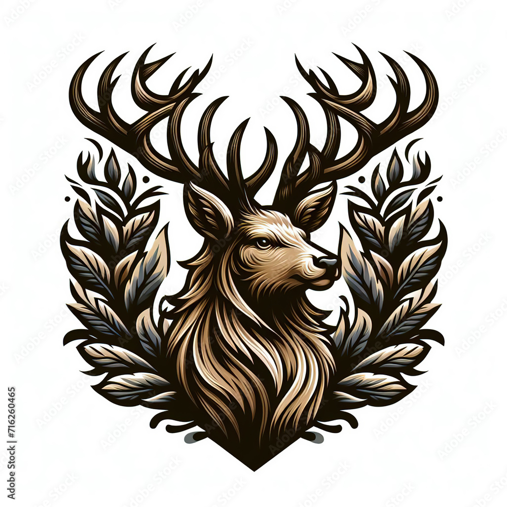 Golden Nobility: Elevate Your Brand with Deer Logo Luxury Golden Nobility: Elevate Your Brand with Deer Logo Luxury