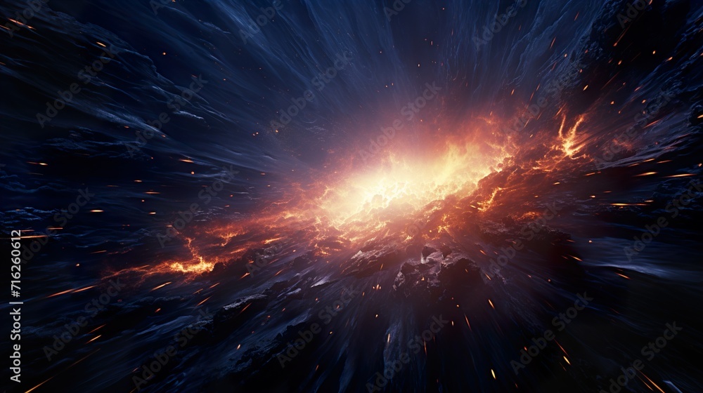 explosion of space explosion of space