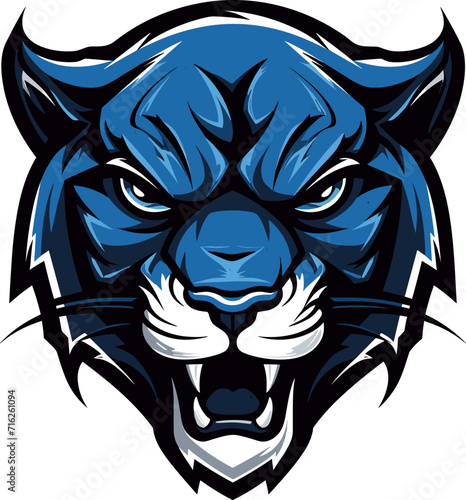 Mysterious Panther Panther Character Illustration Isolated on White Background