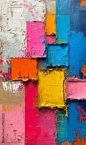 Colorful abstract background painted on the walls