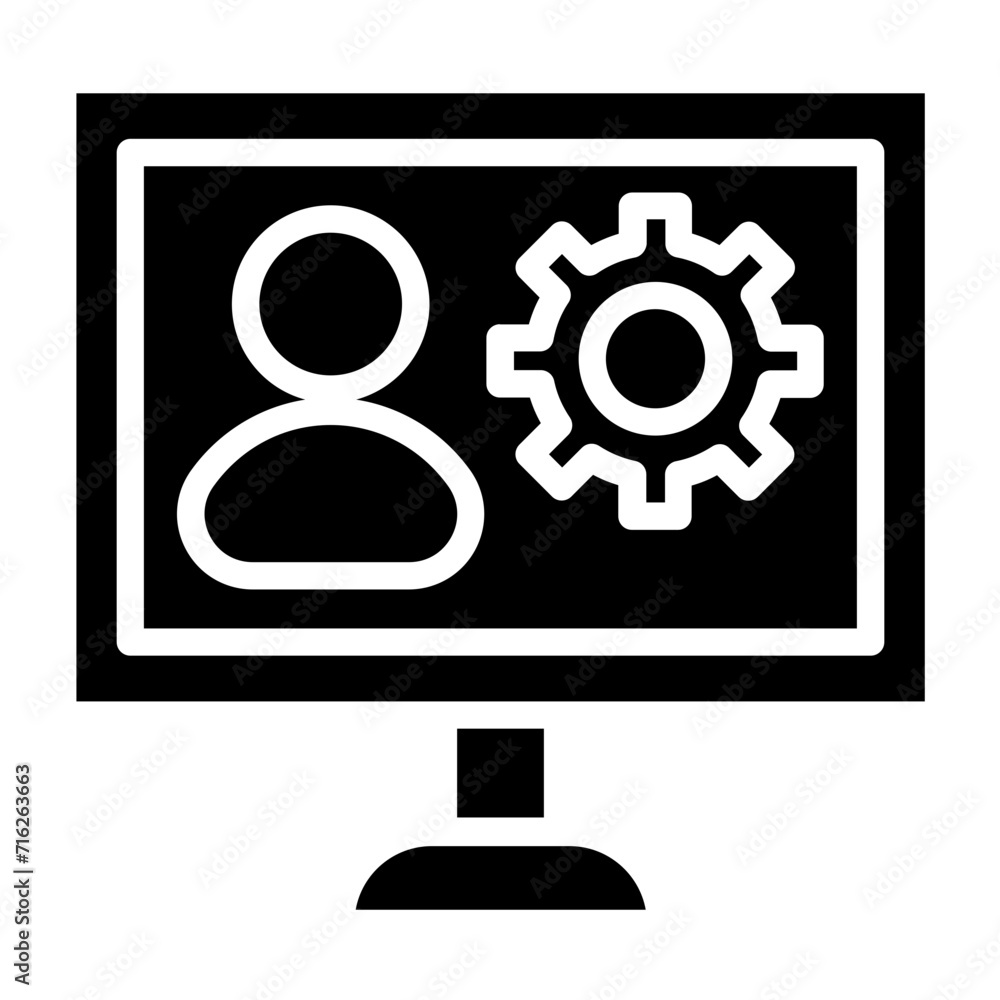 Online Work Icon Style Online Work Icon Style