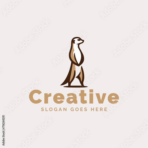 Stylish Meerkat Logo Design for a Creative Company Branding Concept