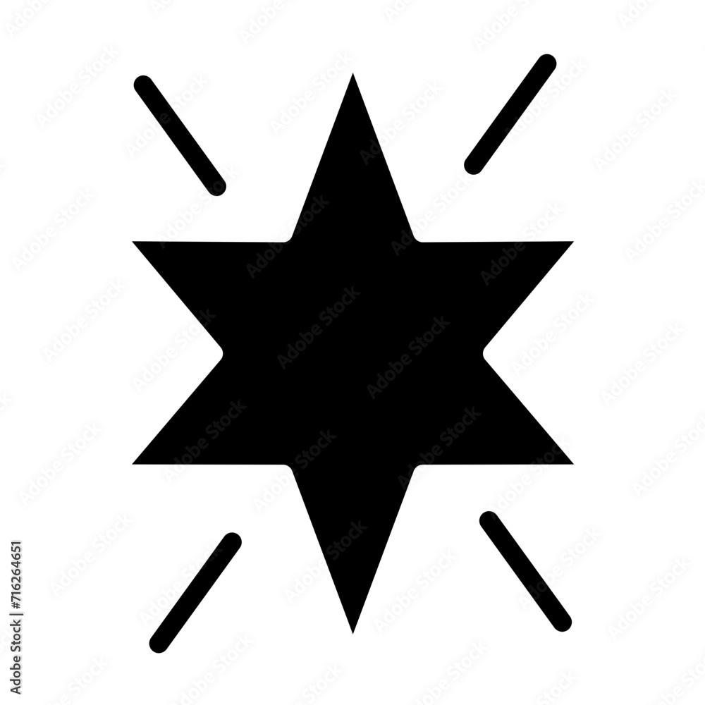 Star Glyph Icon Style