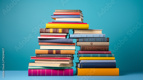 A_stack_of_colorful_textbooks_to_commemorate_Back_to_Sch