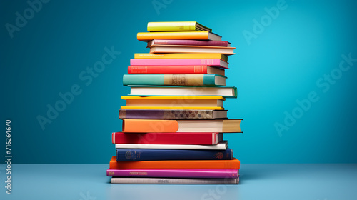 A_stack_of_colorful_textbooks_to_commemorate_Back_to_Sch