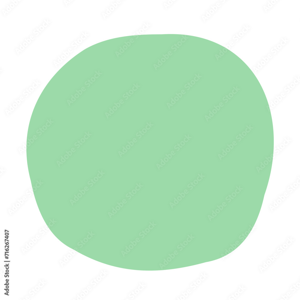 緑の不定形な丸いフレーム