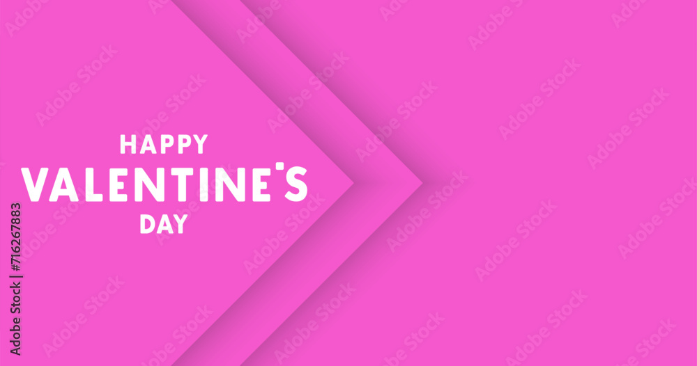 Vector pink background with text by Valentine day. Lettering in flat design Vector pink background with text by Valentine day. Lettering in flat design