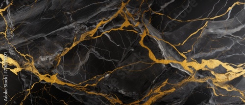 Texture background featuring black natural granite marbled marble stone tiles for walls or floors, Ai Generated.