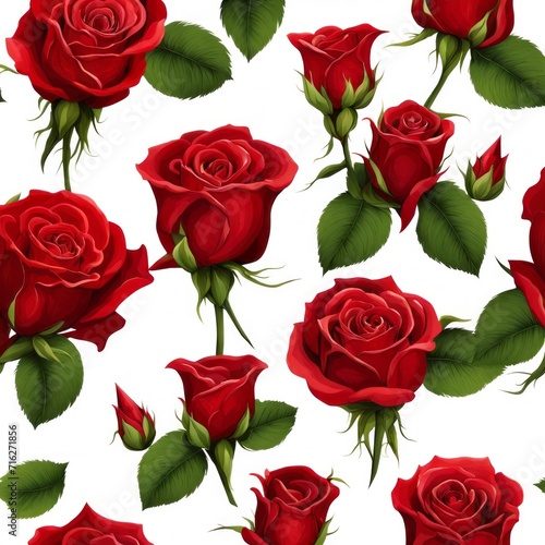 A beautiful bunch of red roses on a white background © shaadjutt36