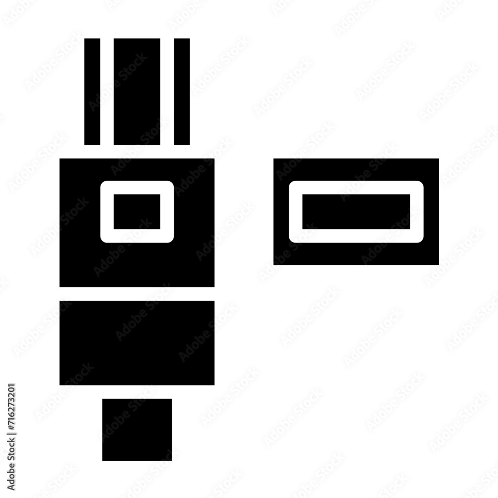 Thunderbolt Connector Icon Style Thunderbolt Connector Icon Style