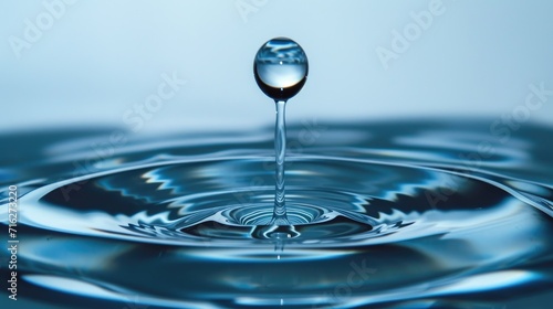 A Water Drop Sliding Down a Smooth Surface, Ai Generated