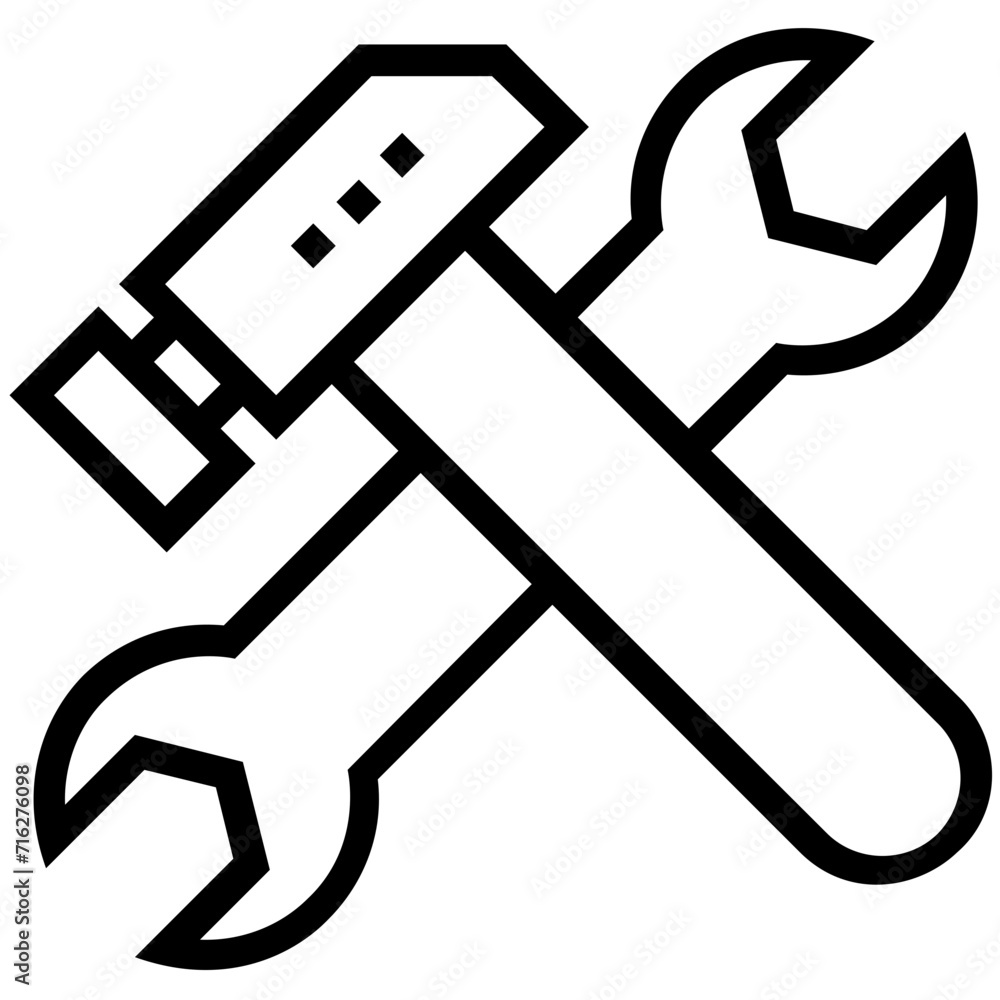Repair Tools Vector Icon Repair Tools Vector Icon