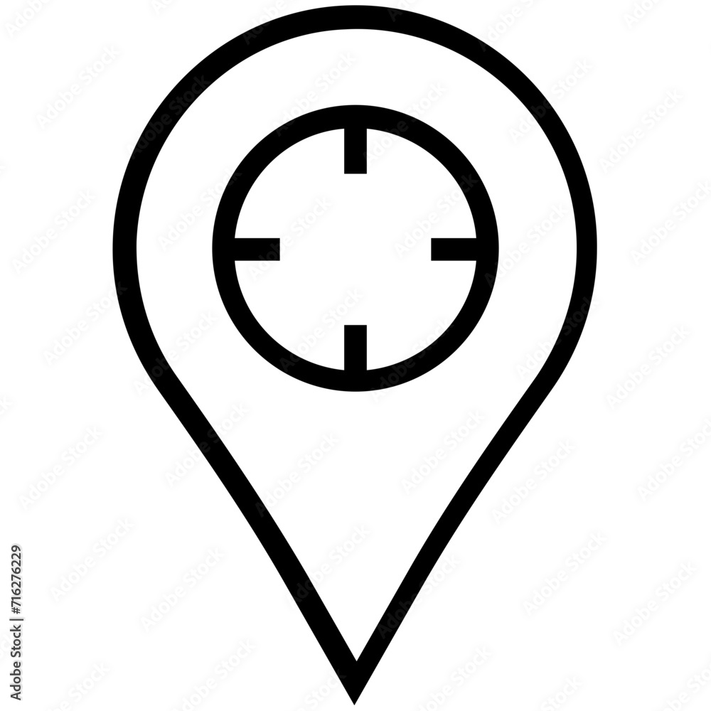 Obraz premium Map Pin Vector Icon