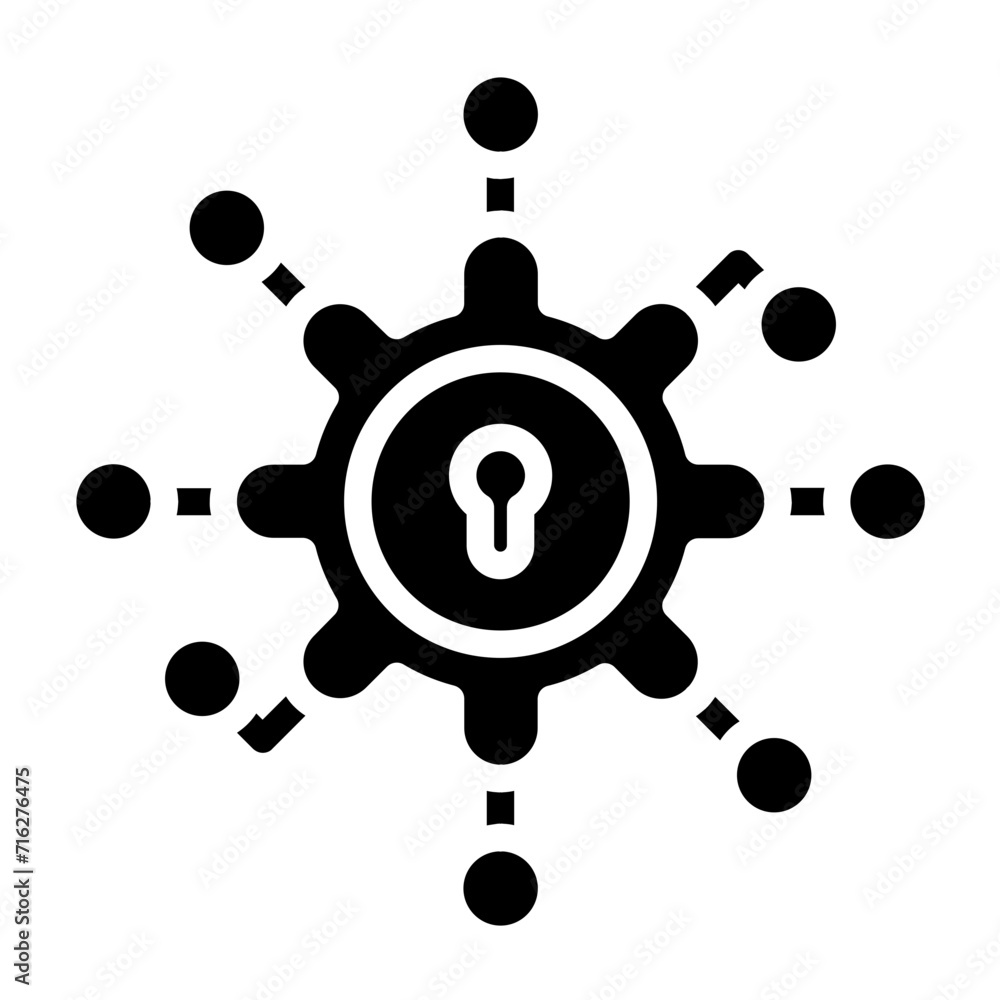 Cybersecurity Threat Intelligence Icon Style Cybersecurity Threat Intelligence Icon Style