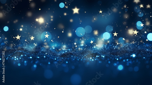 Abstract festive and new year background with stunning soft bokeh lights and shiny elements © ma