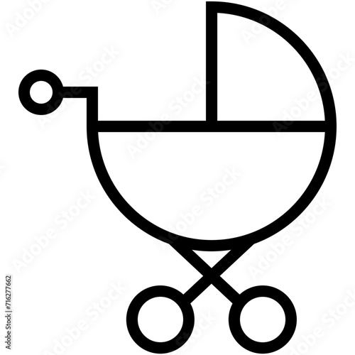 Stroller Vector Icon 