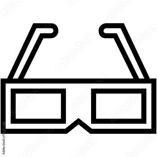 3D Glasses Vector Icon