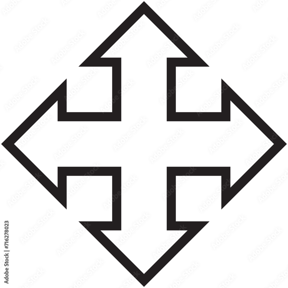 Move Arrows Vector Icon Move Arrows Vector Icon