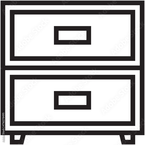 Chest of Drawers Vector Icon