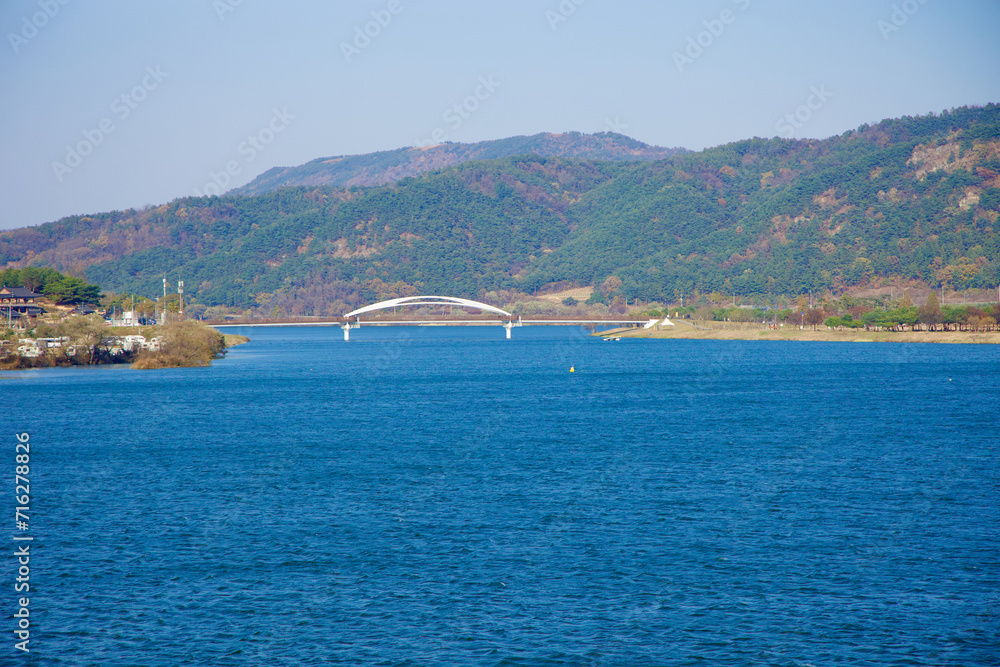 View of Gyeongcheon Bridge from Sangju Weir