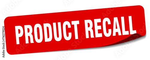 product recall sticker. product recall label