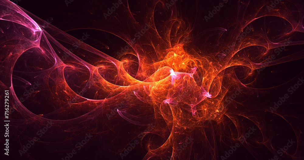 3D manual rendering abstract colorful fractal light background 3D manual rendering abstract colorful fractal light background