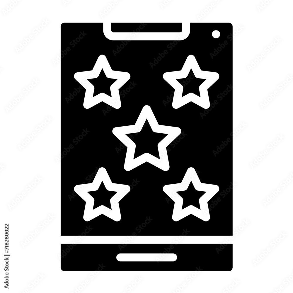 Five-Star Rating Icon Style Five-Star Rating Icon Style