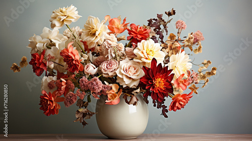an_elegant_bouquet_of_fall_flowers_against_a_muted_backg © slonlinebro