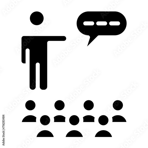 Teacher Conference Icon Style