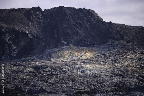 cold lava site at Fagradalsfjall eruption site in iceland 2022
