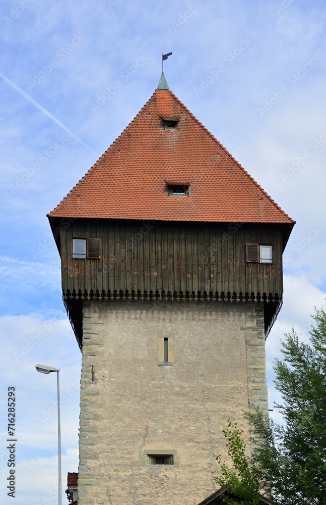 Historical Tower and Gate in the Old Town of Konstanz, Baden - Württemberg