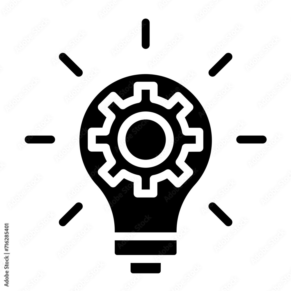 Innovation Lightbulb Icon Style