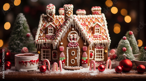 An_image_showcasing_a_stunning_gingerbread_house_adorned
