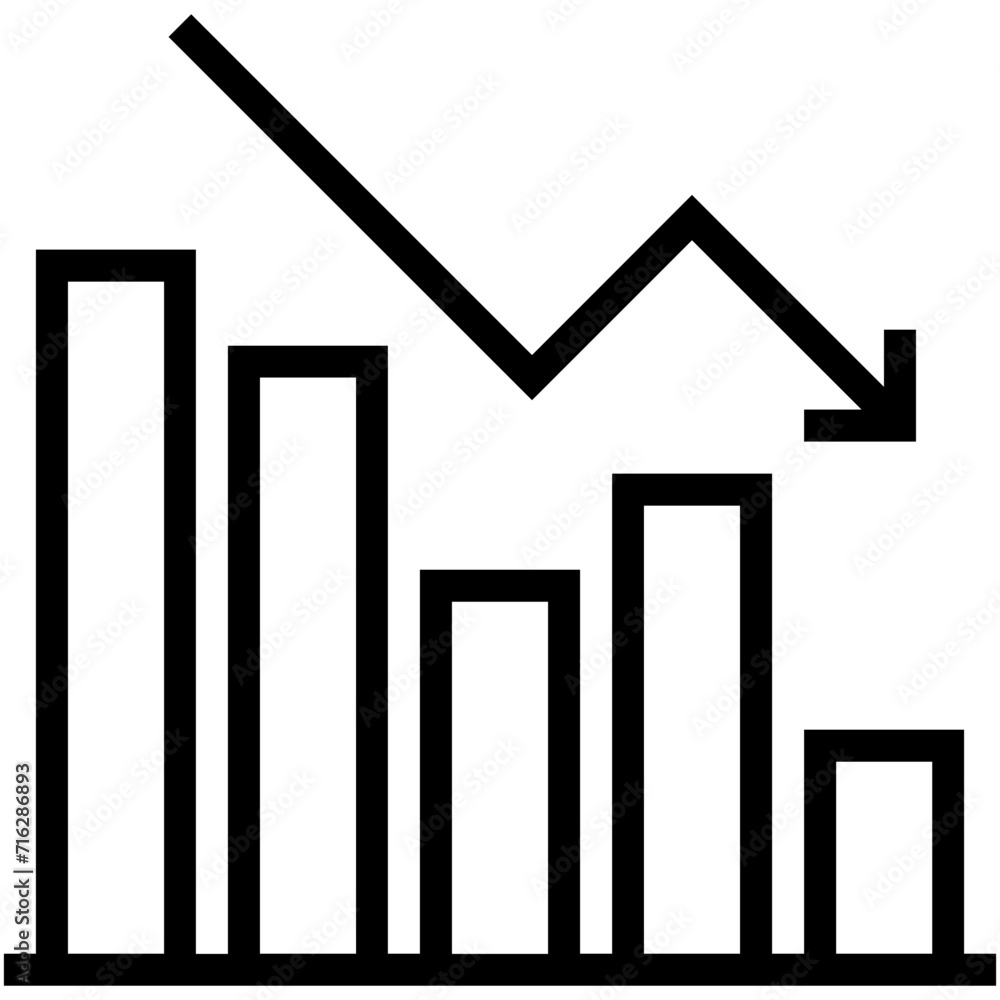 Loss Chart Vector Icon Loss Chart Vector Icon