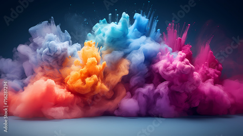 Abstract background of dust explosion for Holi festival, traditional Indian festival