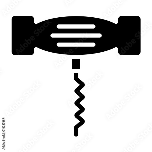 Wine Opener Icon Style