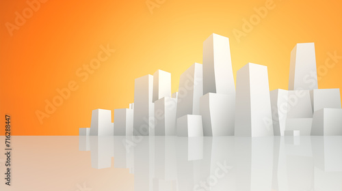 Dawn of Urban Geometr   city       buildings silhouette on yellow background 