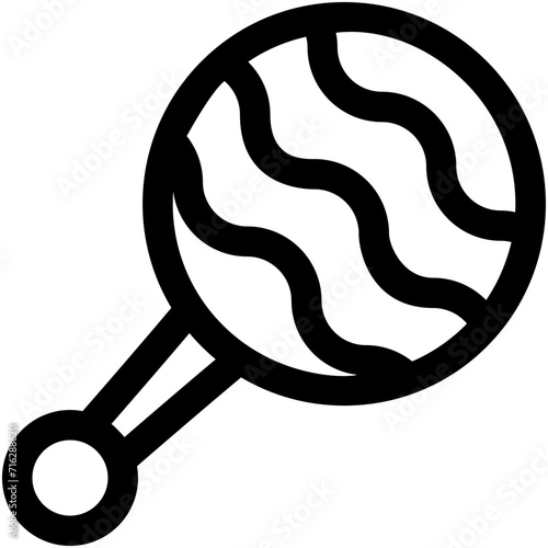 Baby Rattle Vector Icon 