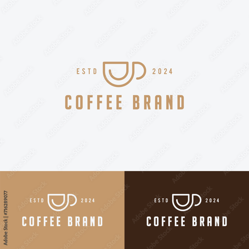 Fototapeta premium A cup of hot cafe coffee or caffeine drink flat vector icon for food apps and websites