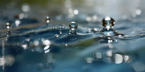 water drops on blue macro, bubble, clear, splashing, droplet, nature, wave, waterdrop, rain, drops, 