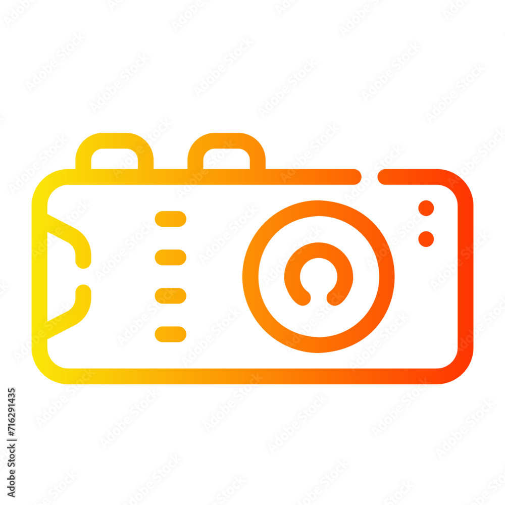 tape recorder Line Gradient Icon