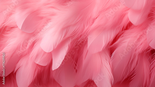 Close up of pink flamingo feathers background