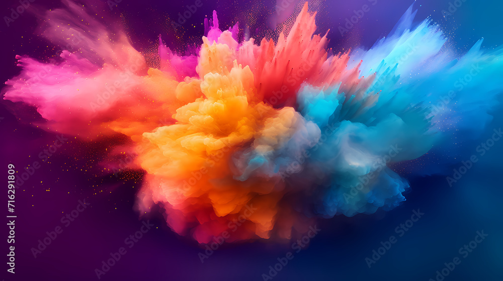 Dust explosion abstract background, Holi background Dust explosion abstract background, Holi background