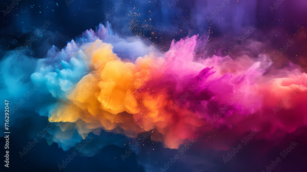Dust explosion abstract background, Holi background Dust explosion abstract background, Holi background