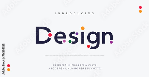 Design, abstract technology alphabet with colorful tech font. digital space typography vector illustration design 
