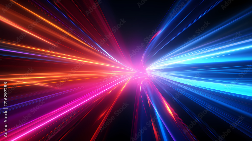 Neon speed abstract background, digital abstract background