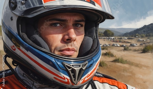 portrait of a rally driver