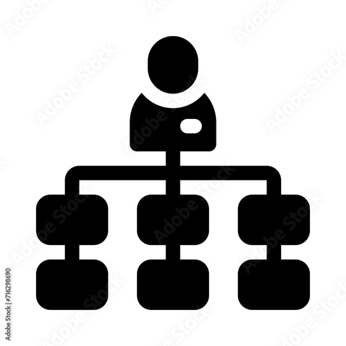 hierarchical structure glyph icon