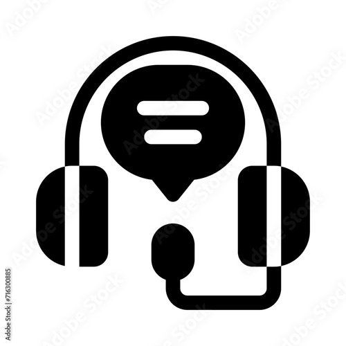 customer service glyph icon