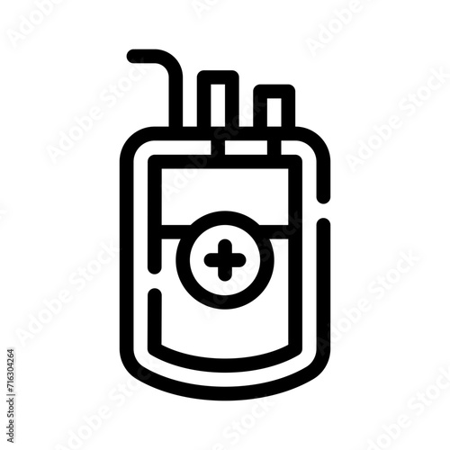 blood bag line icon